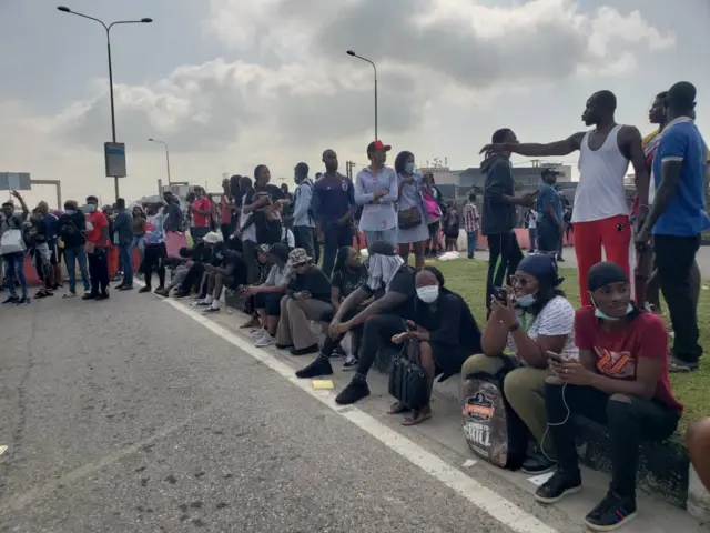 Protestersters for Lekki Toll Gate