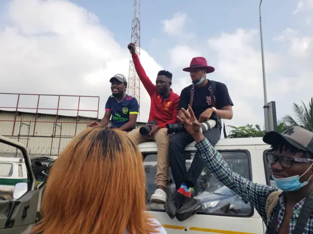 Protestersters for Lekki Toll Gate