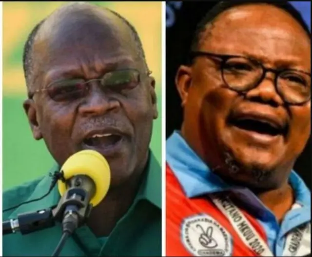 Magufuli (kushoto) Lissu (kulia)