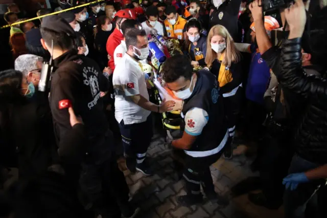 kurtarılan bir depremzede