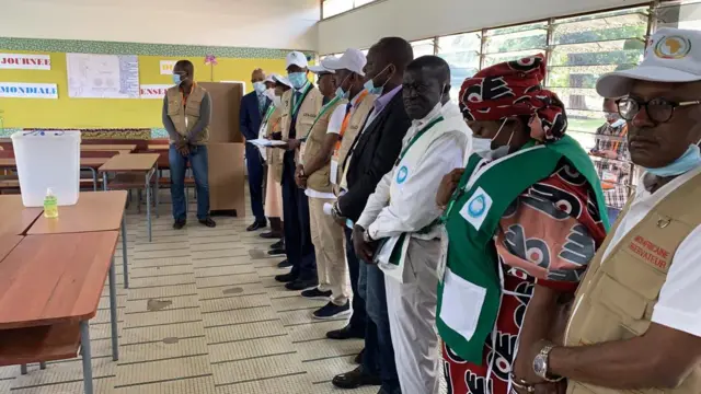 Des observateurs de l'Union africaine sont surveillent le déroulement du scrutin