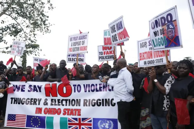 Youths dey march for Akure