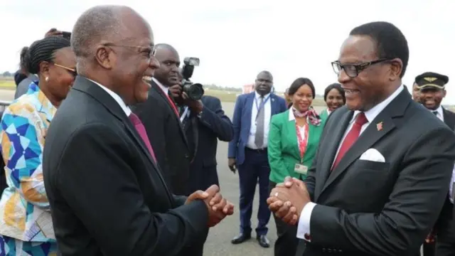 John Pombe Magufuli na Lazarus Chakwera