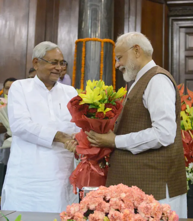 નીતીશ કુમાર અને નરેન્દ્ર મોદી