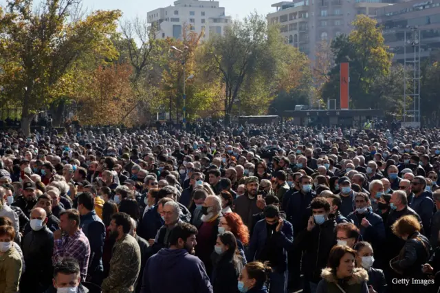 Yerevanda etirazçılar