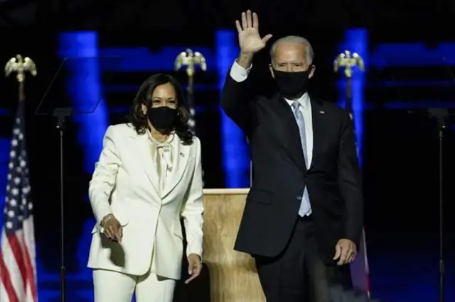 Madaxweynaha la doortay Joe Biden iyo ku xigeenkiisa la doortay Kamala Harris
