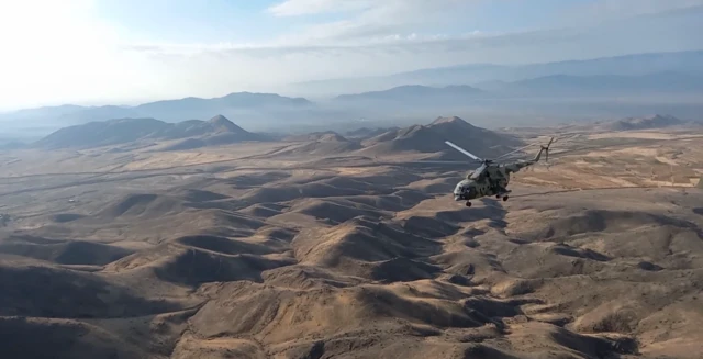 Qarabağda rus helikopteri