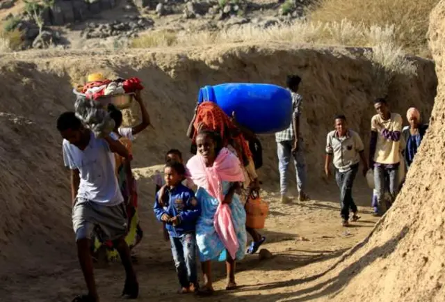 Kumanaan ka qaxday colaadda Tigray kuwaas oo gaaray Suudaan