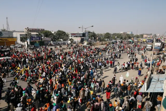 किसानों का विरोध प्रदर्शन