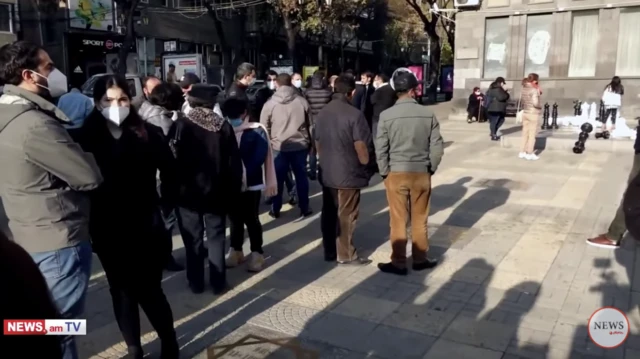 Yerevanda ziyalıların nümayişi