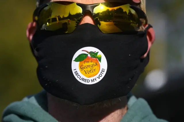 یک رای‌دهنده اهل آتلانتا در جورجیا