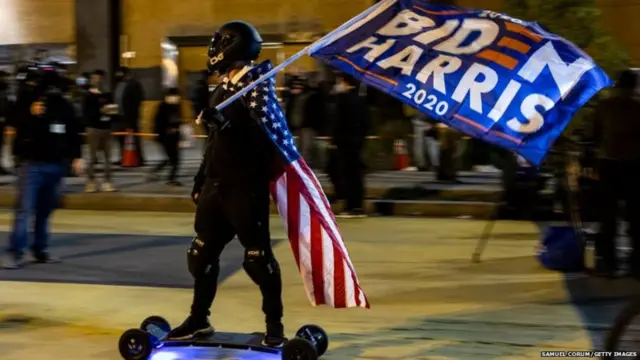 બાઇડન અને હૅરિસના સમર્થકો