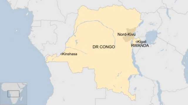 Une carte de la La RD Congo