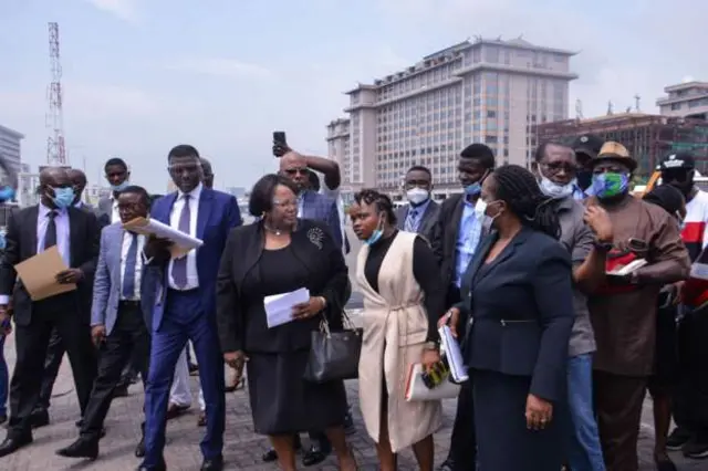 La commission d'enquête s'est rendue à la station de péage de Lekki la semaine dernière