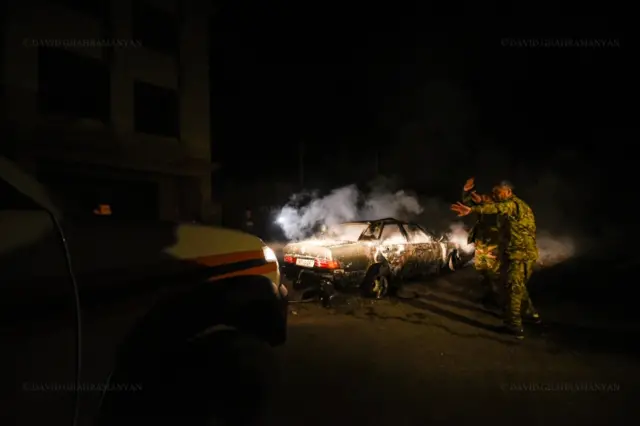 Последствия обстрелов Степанакерта и Шуши во вторник