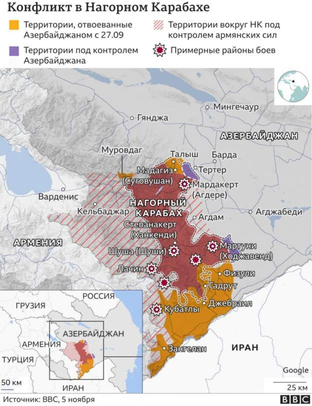 Театр боевых действий в Карабахе