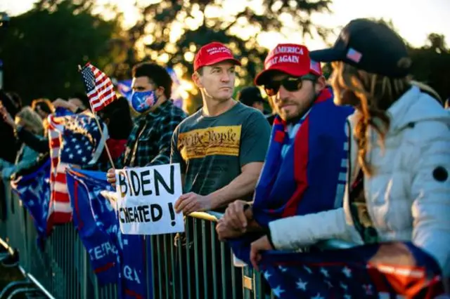 Dejected Trump fans hold rallies