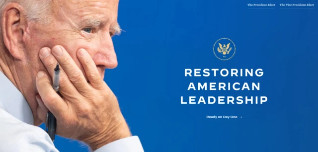 ट्रांज़िशन वेबसाइट का स्क्रीनशॉट