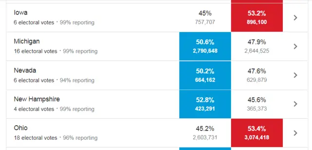 Michigan vote count