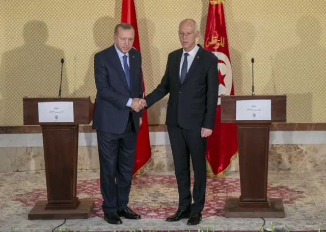 Recep Tayyip Erdoğan ve Tunus Cumhurbaşkanı Kays Said