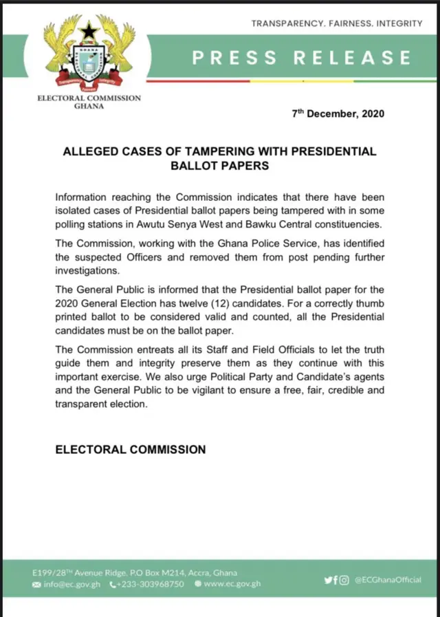 Presidential Election Ghana
