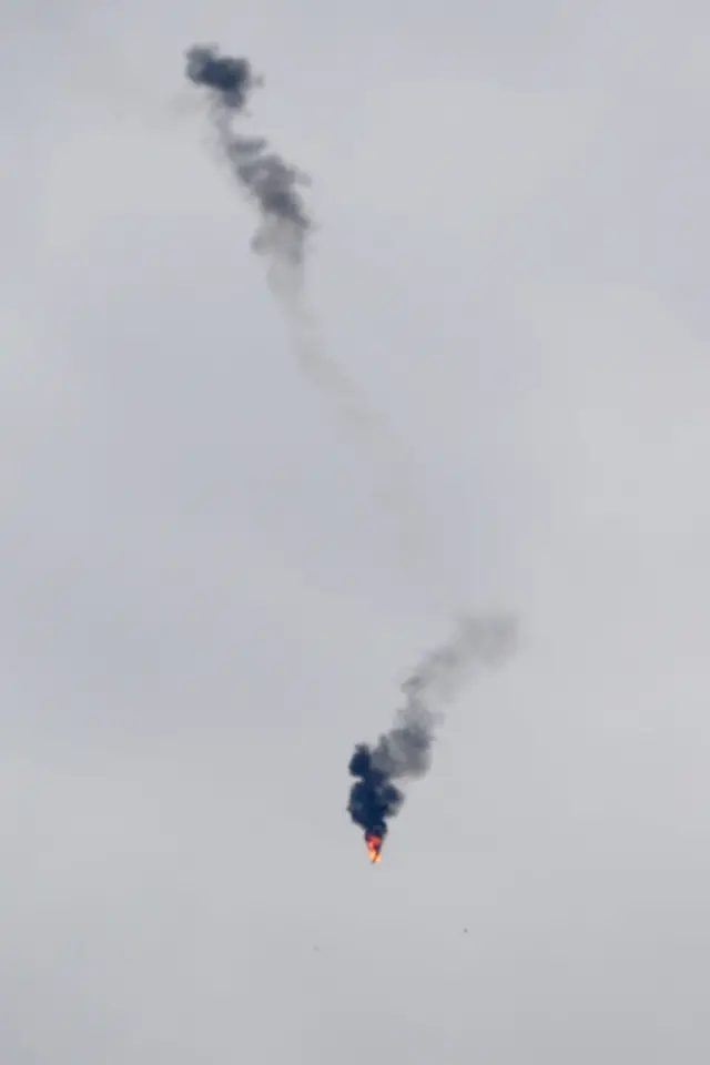 Düşen askeri helikopter