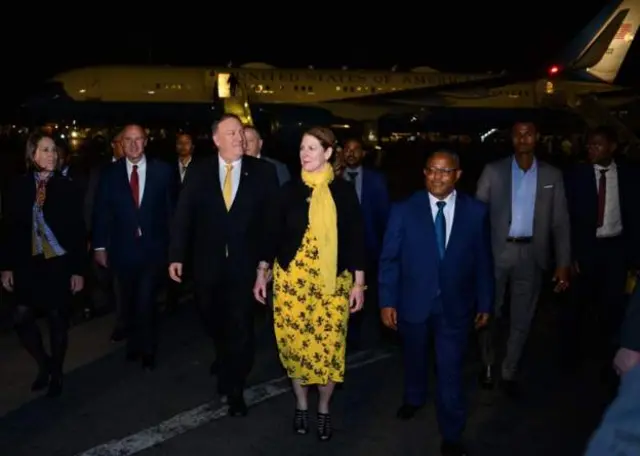 Xoghayaha arrimaha dibadda Mareykanka oo gaaray Addis Ababa