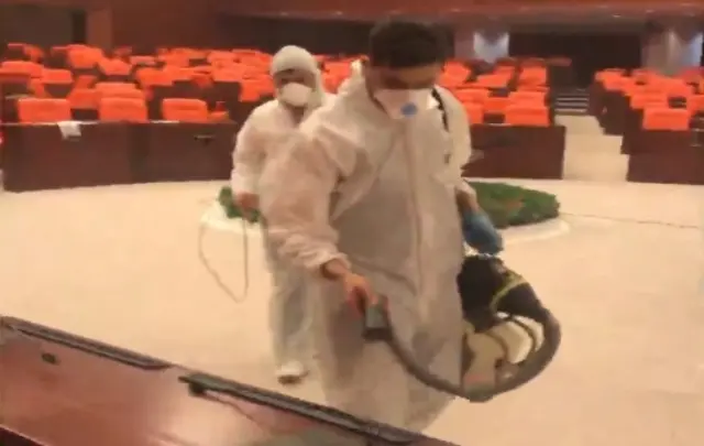 Meclis dezenfekte edildi