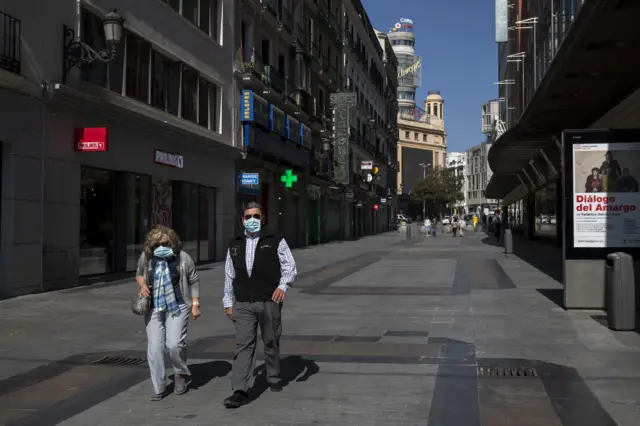 İspanya'da boş sokaklar