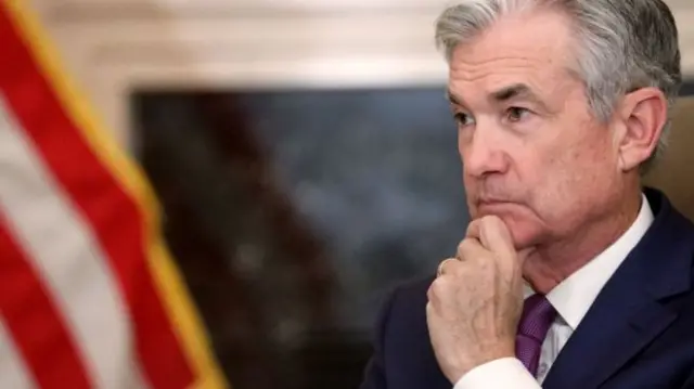 Chủ tịch Cục Dự trữ liên bang Mỹ Jerome Powell họp báo hôm chủ nhật (giờ Mỹ)