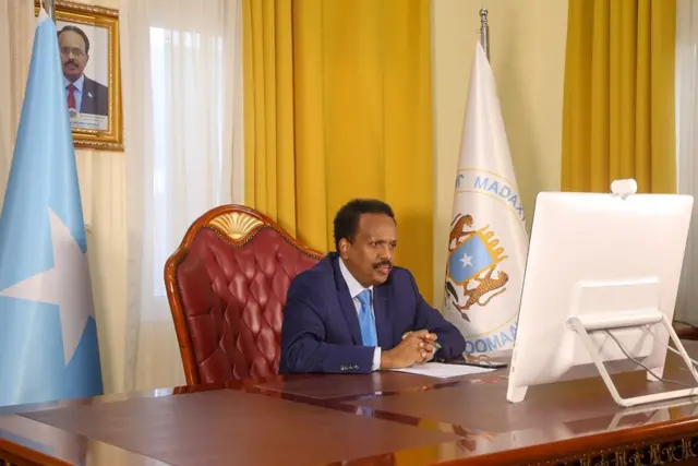 Madaxweyne Maxamed Cabdullaahi Farmaajo oo ka qeyb galay shirka