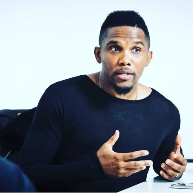 Samuel Eto'o deh share sanitary kit