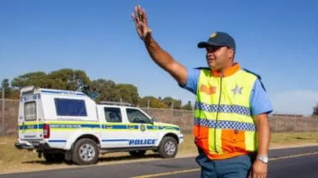 South African police man