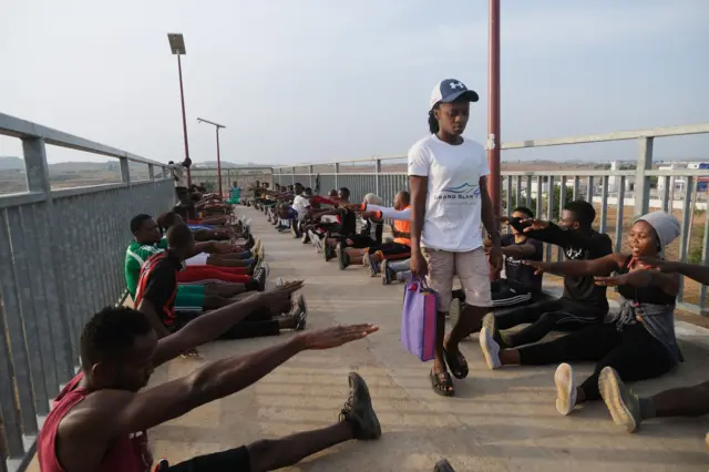Yadda hana fita ya sa mutane motsa jiki a Abuja