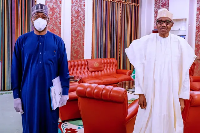 Muhammdu Buhari da Gwamnan Borno Babagana Umara Zulum