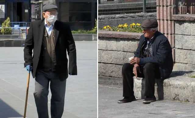 İstanbul'da sokağa çıkan iki yaşlı