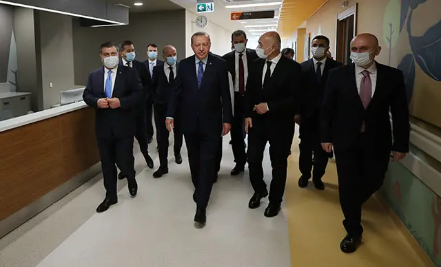 Erdoğan ve heyeti