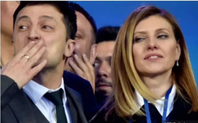 Volodymyr Zelensky na Olena Zelenska