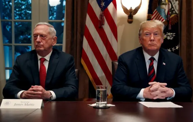 James Mattis ve Donald Trump, Ekim 2018