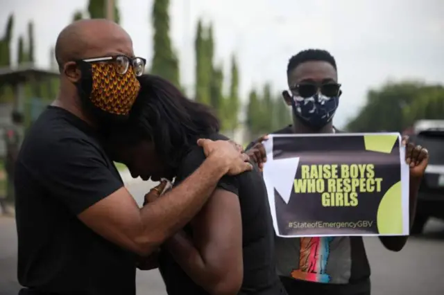 Hotunan zanga-zangar fyade a Abuja