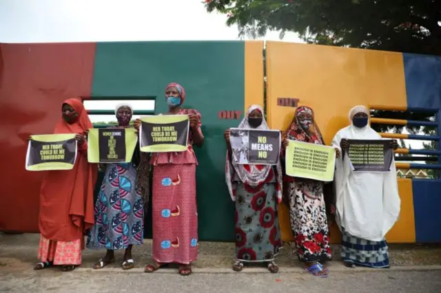 Hotunan zanga-zangar fyade a Abuja