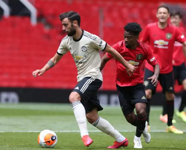 Bruno Fernandes of Manchester United in action