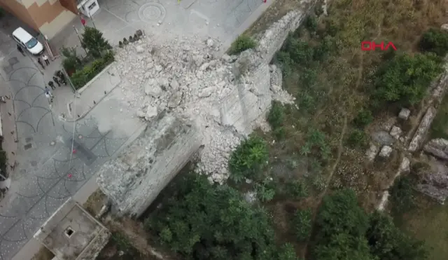 İstanbul surlarının Fatih bölümünde çökme