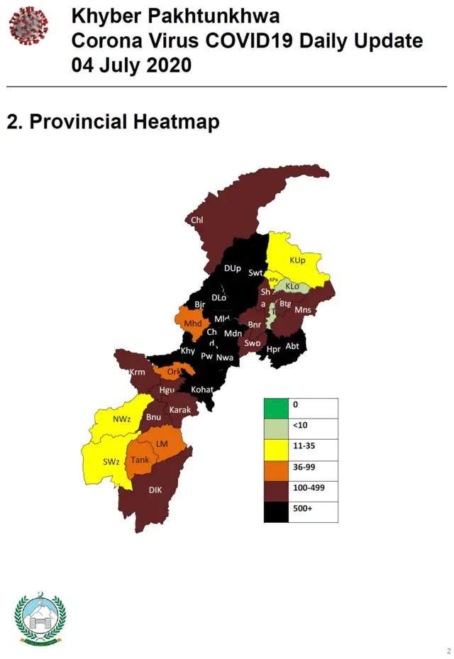 خیبر پختونخوا میں کورونا کے مزید 339 متاثرین، 18 اموات