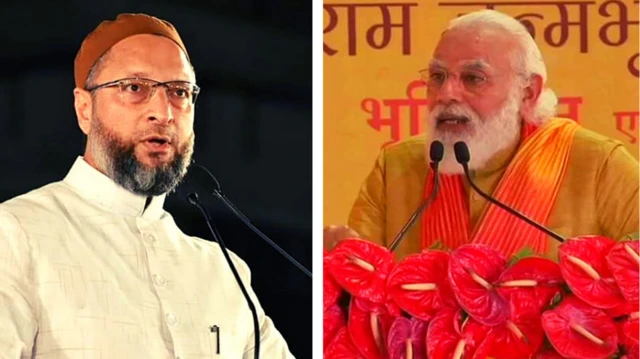 ओवैसी, मोदी