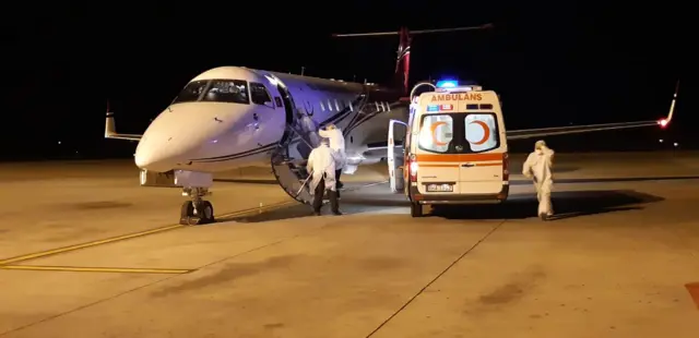 Kuzey Kıbrıs'tan, 12 hasta, Covid 19 tedavisi için Türkiye'ye götürüldü