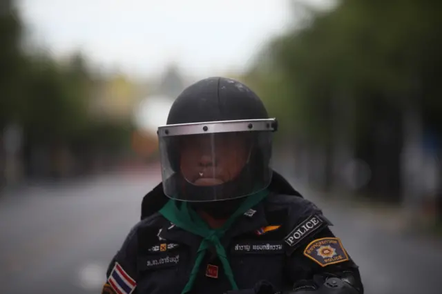 แนวกั้นของตำรวจ