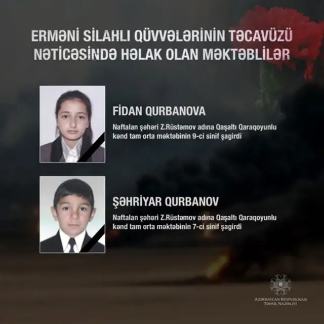həlak olan məktəblilər