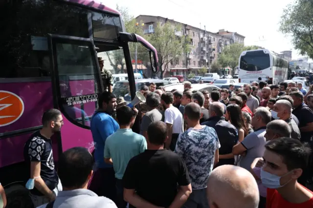 Проводы новобранцев в Ереване 28 сентября 2020 года