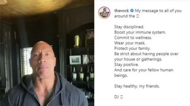 The Rock alitoa tangazo hilo kwenye video ya Instagram